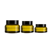 OEM ODM good quality amber glass face cosmetic cream jars